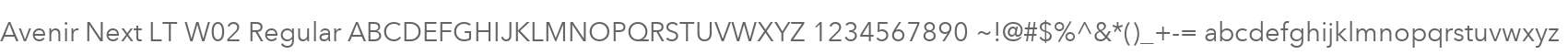 Avenir Next LT W02 Regular
