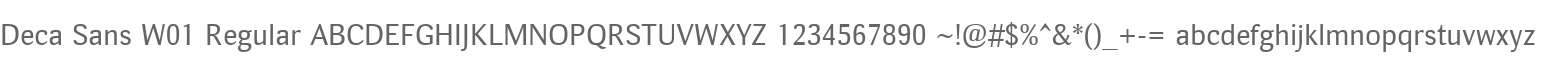 Deca Sans W01 Regular
