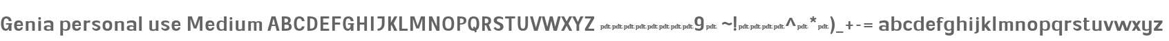 Genia personal use Medium