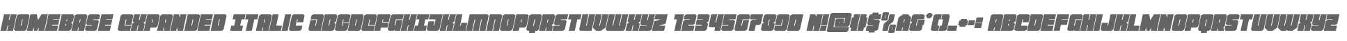 Homebase Expanded Italic
