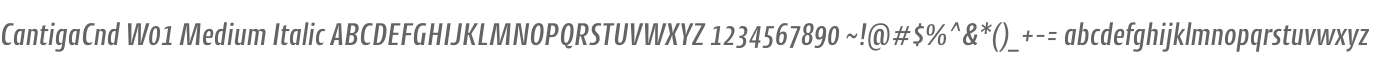 CantigaCnd W01 Medium Italic