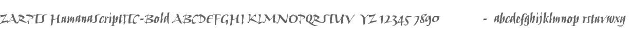 ZARPTS+HumanaScriptITC-Bold