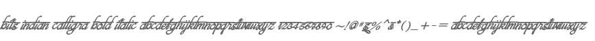 bits indian calligra Bold Italic