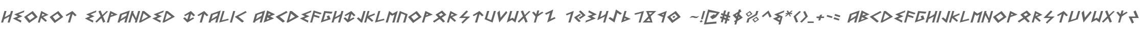 Heorot Expanded Italic