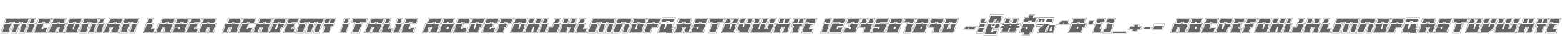 Micronian Laser Academy Italic