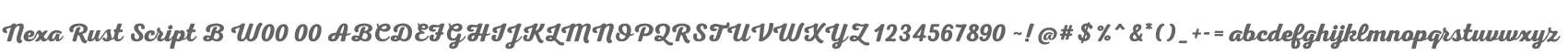 Nexa Rust Script B W00 00