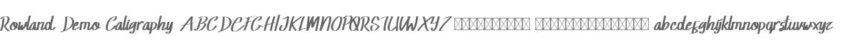 Rowland Demo Caligraphy