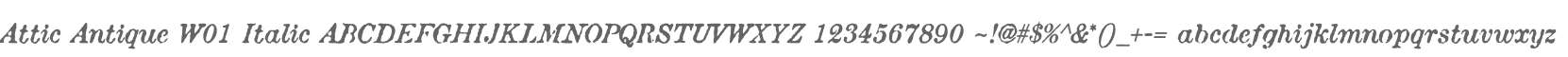 Attic Antique W01 Italic