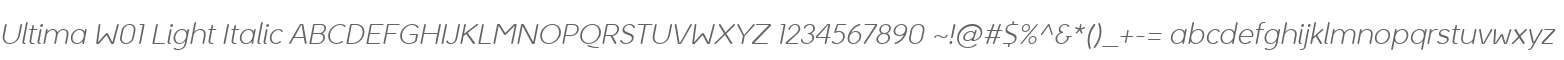 Ultima W01 Light Italic