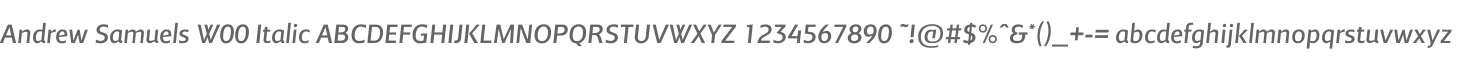Andrew Samuels W00 Italic