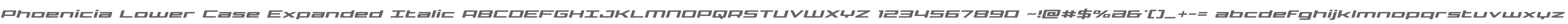 Phoenicia Lower Case Expanded Italic