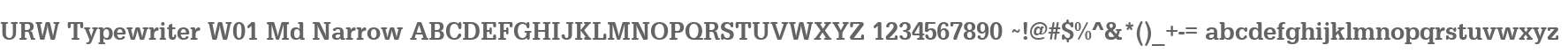URW Typewriter W01 Md Narrow
