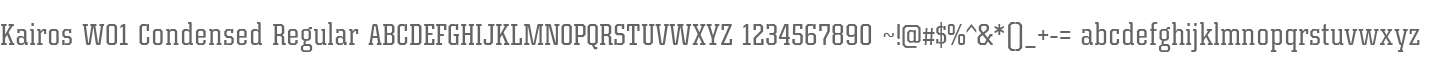 Kairos W01 Condensed Regular