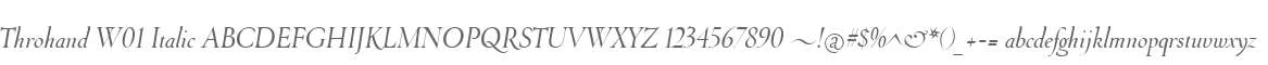 Throhand W01 Italic