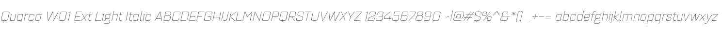 Quarca W01 Ext Light Italic