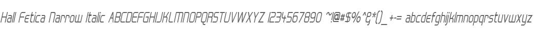 Hall Fetica Narrow Italic