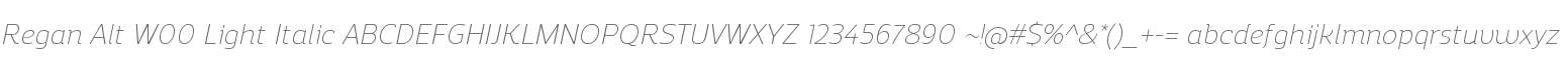 Regan Alt W00 Light Italic