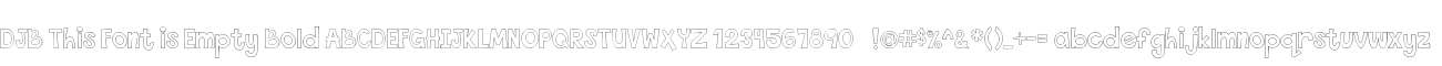 DJB This Font is Empty Bold