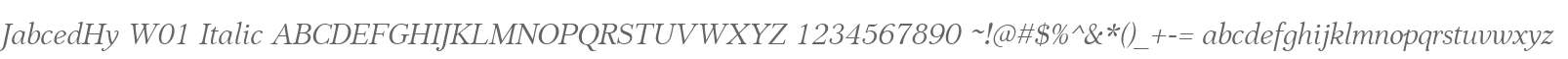 JabcedHy W01 Italic