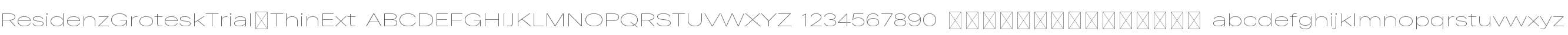 Residenz Grotesk Trial Th Extd