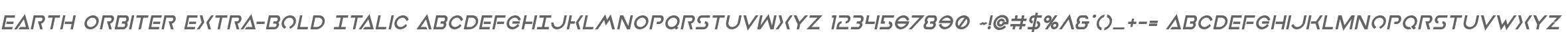 Earth Orbiter Extra-Bold Italic