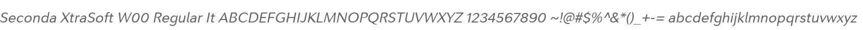 Seconda XtraSoft W00 Regular It