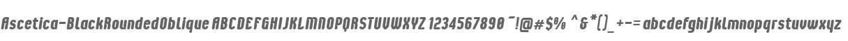 Ascetica Black Rounded Oblique