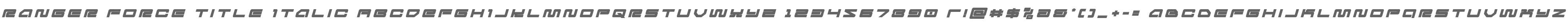 Ranger Force Title Italic