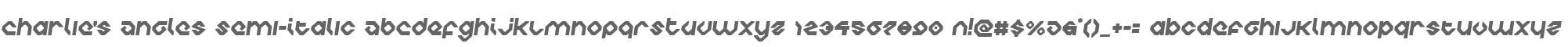 Charlie's Angles Semi-Italic