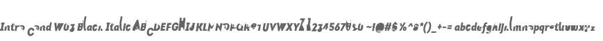 Intro Cond W03 Black Italic