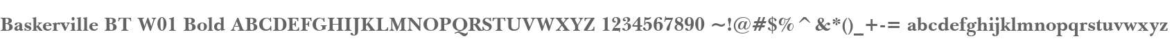 Baskerville BT W01 Bold