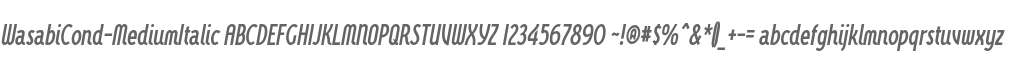 WasabiCond-MediumItalic