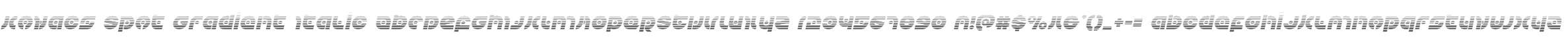 Kovacs Spot Gradient Italic