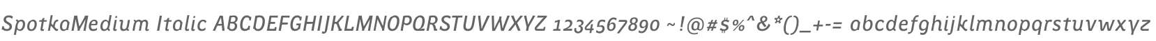 SpotkaMedium Italic