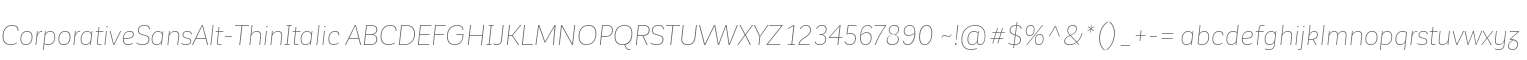 CorporativeSansAlt-ThinItalic