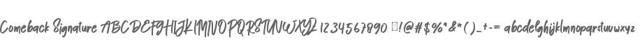 Comeback Signature