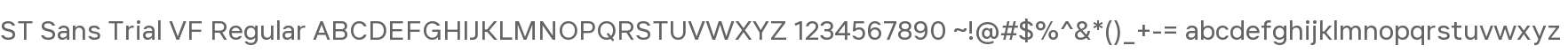 ST Sans Trial VF