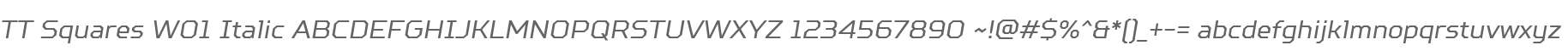 TT Squares W01 Italic