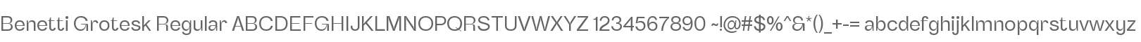 Benetti Grotesk