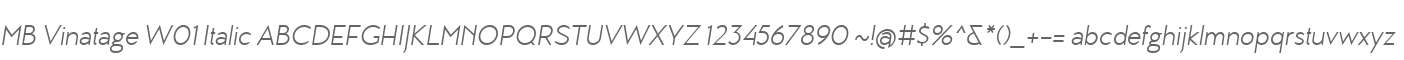 MB Vinatage W01 Italic