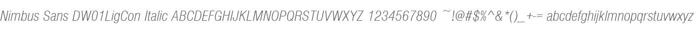 Nimbus Sans DW01LigCon Italic