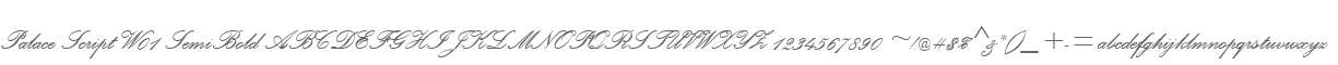 Palace Script W01 SemiBold
