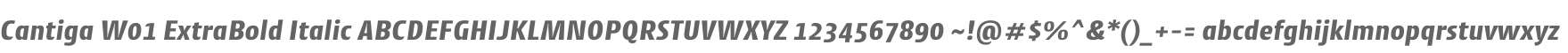 Cantiga W01 ExtraBold Italic