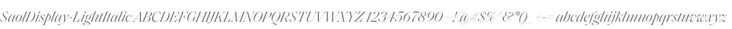 SaolDisplay-LightItalic