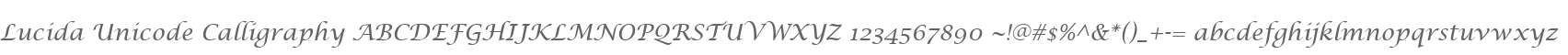Lucida Unicode Calligraphy
