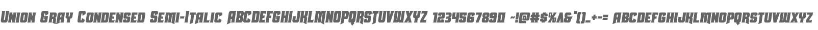Union Gray Condensed Semi-Italic