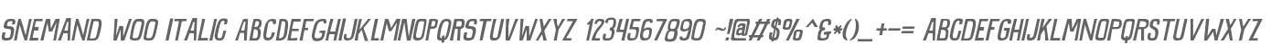 Snemand W00 Italic