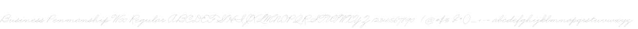 Business Penmanship W00 Regular