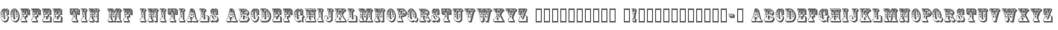 Coffee Tin MF Initials