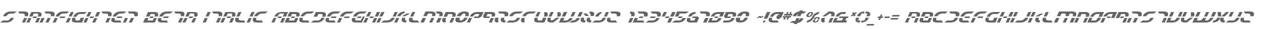 Starfighter Beta Italic